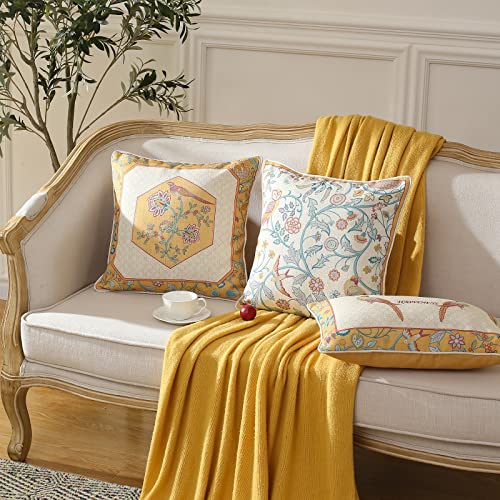 patdrea French Linen Throw Pillow Cover,18"x18",Set of 2-Magnolia A - color: Magnolia a, size: 18" x 18" (Pack of 2)