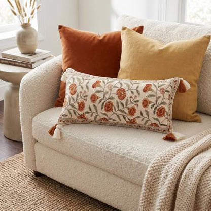 ISAENNE Designer French Rectangle Throw Pillow Cover,28"x12" - color: Albano a, size: 28" x 12" (Pack of 1)