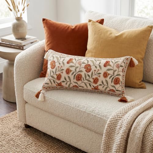 ISAENNE Designer French Rectangle Throw Pillow Cover,Set of 2,28"x12" - color: Albano a, size: 28" x 12" (Pack of 2)