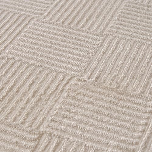 Revival Rugs Willow 9'x12' Area Rugs for Living Room Bedroom Dining Room - Washable, 100% Recycled, Oeko-TEX Certified, Modern, Medium Pile, Beige, Cream - size: 9'2" x 12'2" (Rectangular)