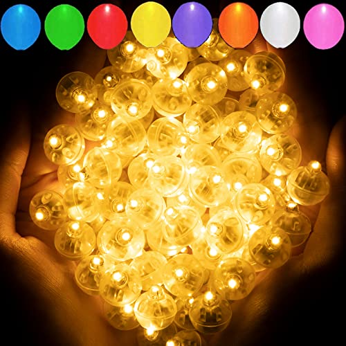 Aogist 50 PCS Warm White Balloon Lights,Waterproof Mini Spotlight Long Standby Time Battery Powered for DIY Craft & Christmas Halloween Decor.Perfect for Miniatures,Dollhouse Accessories,Displays - color: Warm White, size: 50PCS