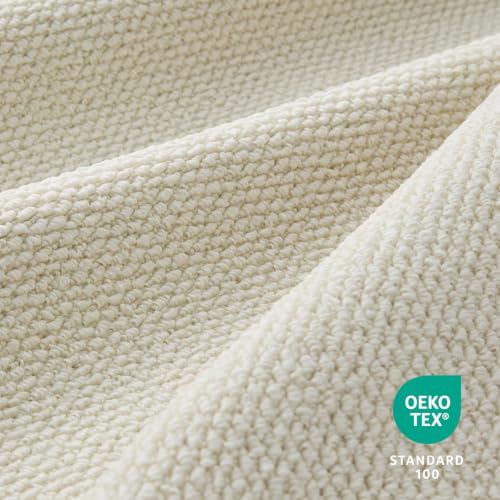 Faux Jute Runner Rug 2'x6', Washable & Non-Slip, Off White - color: White, size: 2' x 6' (Rectangular)