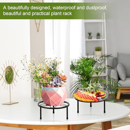 ESRICH 2 Pack Metal Plant Stand Outdoor, Plant Stands for Indoor