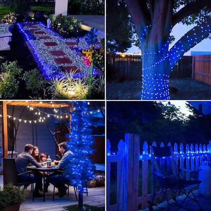 Joomer Solar Fairy Lights, 2-Pack Total 80FT 240LED String Lights, Blue - color: Blue, size: 2*120LED