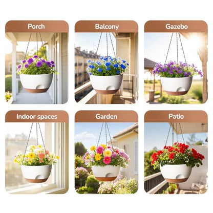 Hanging Planter, 12 Inch, White - color: White, size: 12 Inch