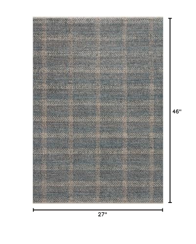 Loloi Angela Rose Ember Blue/Beige 2'-3" x 3'-10" Accent Rug - color: Blue / Beige, size: 2'3" x 3'10" (Rectangular)