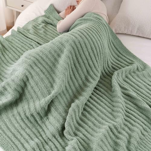 Battilo Sage Green Throw Blanket, Fuzzy Soft Green Throw Blankets, 50"x60" - color: Sage Green, size: 50"x60"