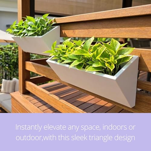 LaLaGreen Wall Planter for Outdoor Plants (24in, 2 Pack) Hanging Flower Pot