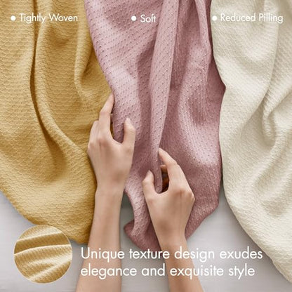 Madison Park 100% Egyptian Cotton Twin Size Bed Blanket for Summer Mustard - color: Mustard, size: Twin