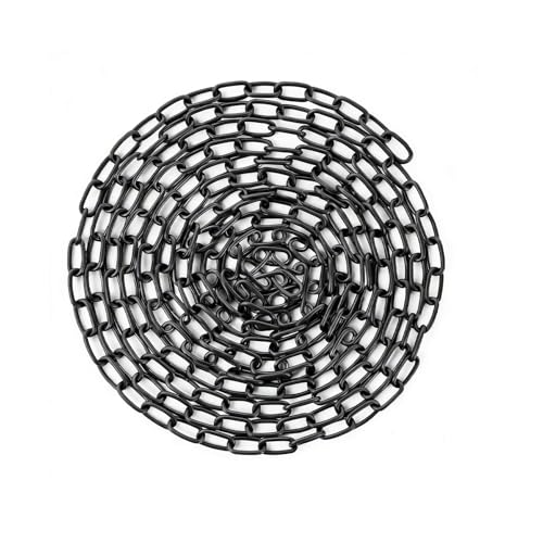 10 Feet SUS304 Stainless Steel Chain, Matte Black Hanging Chain Link Light Duty Chain, Heavy Duty Hanging Chain for Home Outdoor Camping, Thickness 0.08 inches - color: Black, size: No Chain Links