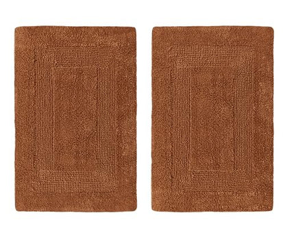 COTTON CRAFT Bath Rugs - 2 Pack Large 20x30 Soft Plush Bath Mats - Mocha - color: Mocha, size: 20x30 Inches