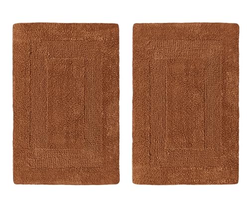 COTTON CRAFT Bath Rugs - 2 Pack Large 20x30 Soft Plush Bath Mats - Mocha - color: Mocha, size: 20x30 Inches