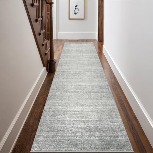 Washable Runner Rug Non Slip, 2'6"x10 Runners for Hallways, Grey - color: Stripe-grey, size: 2'6" x 10' (Runner)