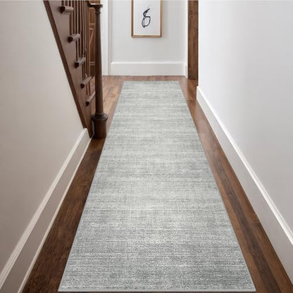 Washable Runner Rug Non Slip, 2'6"x10 Runners for Hallways, Grey - color: Stripe-grey, size: 2'6" x 10' (Runner)