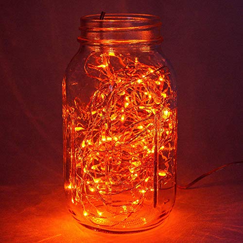 ANJAYLIA Orange Halloween Fairy String Lights Battery Operated, 10Ft 30 LED - color: Orange 1 Pack 30 LED