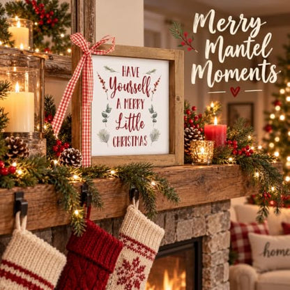 Have Yourself A Merry Little Christmas Sign, Table & Wall Decor - color: white-7