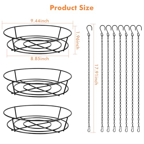 PeoMev 3pc Adjustable Planter Insert 12-18" Plant Risers for Inside Pots