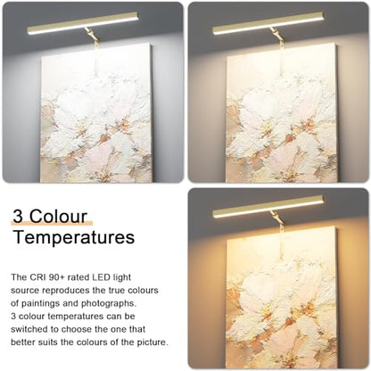16" LED Picture Light Plug in, 5W Gold Art Light - color: Gold, size: 16 inch