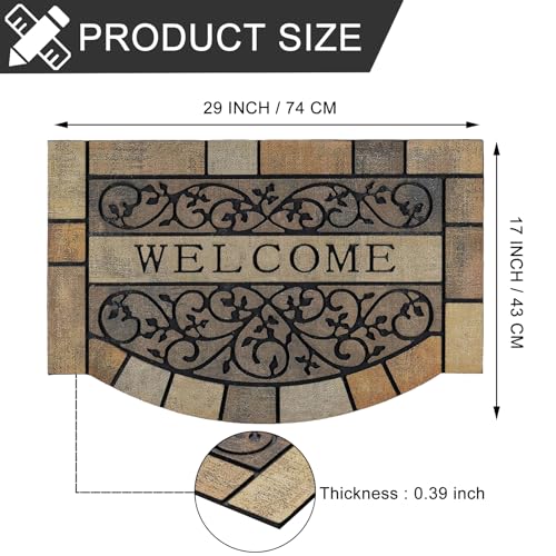 CHICHIC Front Door Mat 17"x29" Outdoors Mat Heavy Duty Welcome Mat, Vine - size: 17" x 29"
