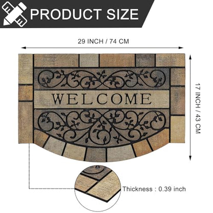 CHICHIC Front Door Mat 17"x29" Outdoors Mat Heavy Duty Welcome Mat, Vine - size: 17" x 29"