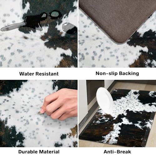 Tyrot Cowhide Kitchen Mat Cushioned Anti Fatigue, 17.3x47 - size: 47"L x 17.3"W x 0.5"Th