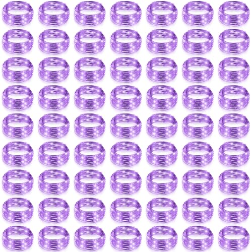 Hortsun 100 Pack Battery Operated Fairy Lights 7 ft 20 LED, Purple - color: Purple Light