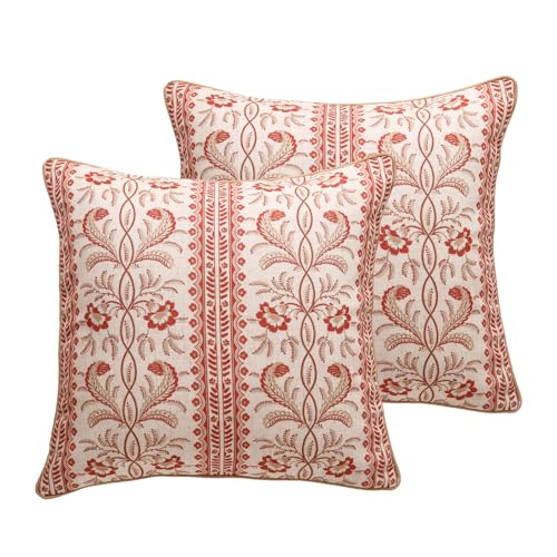 ISAENNE Designer French Square Throw Pillow Cover,Set of 2,18"x18" - color: Chamonix a, size: 18" x 18" (Pack of 2)
