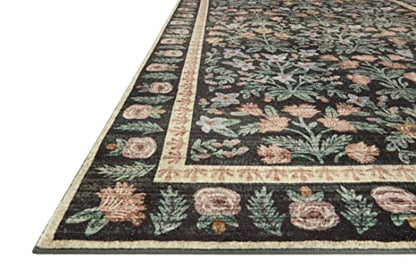 Loloi Rifle Paper Co Eden Mughal Garden Black 2'-3" x 3'-9" Accent Rug - color: Mughal Garden Black, size: 2'3" x 3'9" (Rectangular)