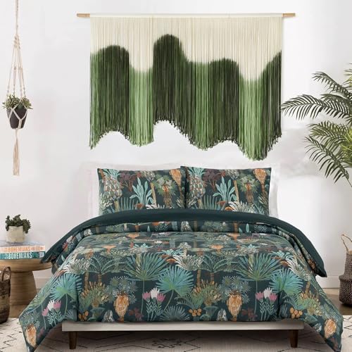 Macrame Wall Hanging Green Hand-Dyed Ombre Fiber Art Geometric 57"W*39"L - color: Green