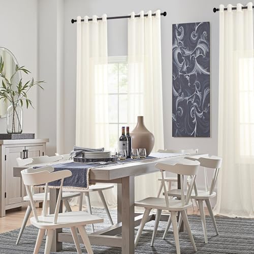 Polka Dots Cream Sheer Curtains 63 Inch Length for Bedroom Boho Pattern - color: Cream, size: 52"W x 63"L (Pack of 2)
