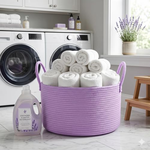 Extra Large Woven Gift Basket Empty for Girl, Women, Kids, Purple - color: Purple, size: Large