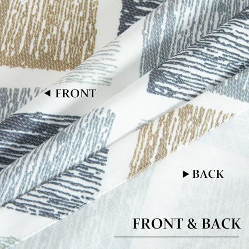 Leeva Geometric Faux Linen Valance, Rod Pocket Top, 52 x 12, 1 Panel - color: T09, size: 52"W x 12"L (Pack of 1)