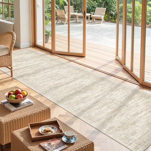 2x12 Runner Rug Non Slip,Washable Hallway Runner Rug,Beige - color: Beige/Ivory, size: 2' x 12' (Runner)