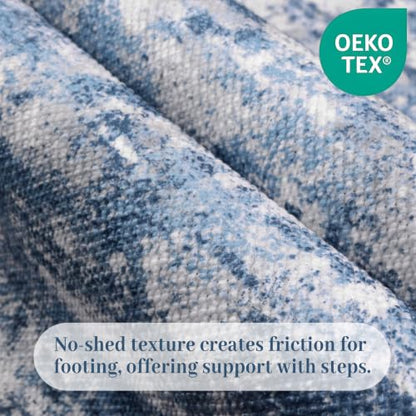 Small Area Rug 3x5ft,Textured Non Slip Entryway Rug,Ocean Blue - color: Abstract- Ocean Blue, size: 3' x 5' (Rectangular)