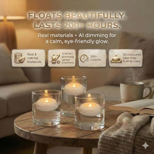 Aignis 48 Flameless LED Candles, 2.2-Inch Plastic Battery Operated Tealights, Glow Time Over 200 Hours, Cozy Romantic White Light, Suitable for Pool/Bathtub/Hot Bath/Wedding Centerpiece Decor - size: Mini 48