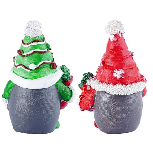 Winter Resin Christmas Gnomes and Gnome Figurines Decor Set