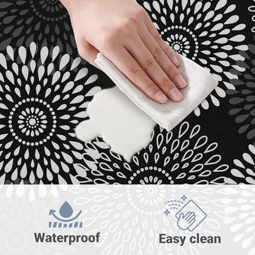 Kitchen Mat Water-Resistant Kitchen Rugs Cushioned Anti-Fatigue Floor Mat - color: Black, size: 28"L x 17.3"W x 0.5"Th