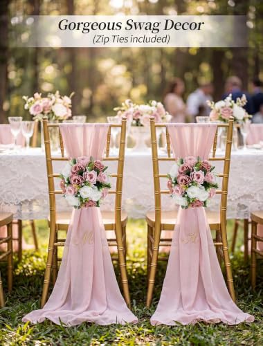 BLOSMON Dusty Pink Flower Centerpieces for Wedding: 10 Pcs, Faux Roses - color: Dusty Rose-3 Colors