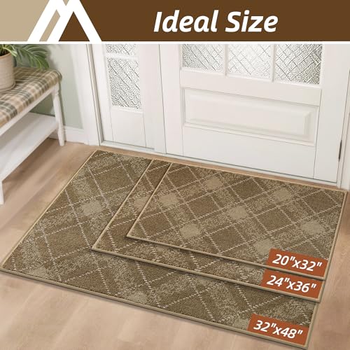 COSY HOMEER Door Mat Non-Slip Absorbent Washable Entrance 20"x32" Taupe - color: Taupe, size: 1'8" x 2'8" (Rectangular)