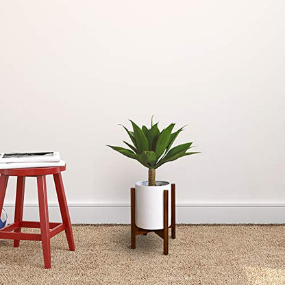 Casual Home Mid-Century Modern Wood Plant Display Stand, Fit Up to 10", Plant and Pot NOT Included - Antique Mahogany, 107-329