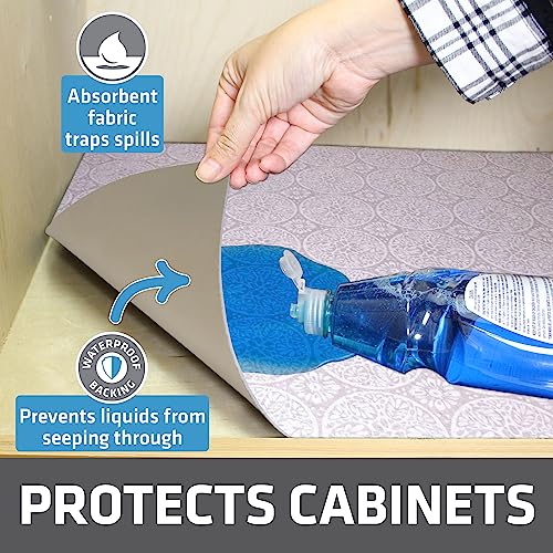 Drymate Premium XL Under Sink Mat, Waterproof Liners, 24”x59”, Tan - color: Tan Global, size: 24"W x 59"L