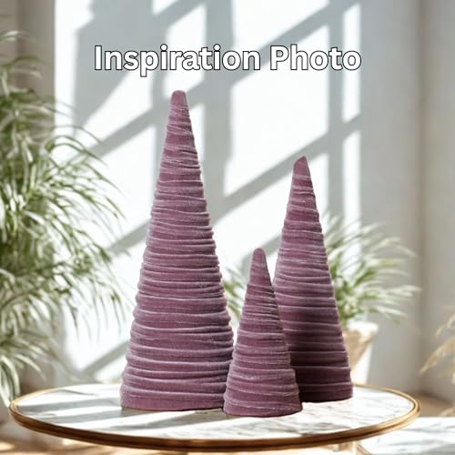 Your Heart's Content Mulberry Velvet Trees Set of 3 (Mulberry) - color: Mulberry