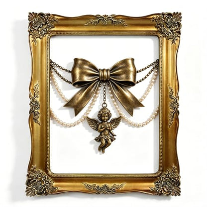 Gold Picture Frame for Canvas Paintings, Gallery Walls, DIY Craft Projects - color: Antique Gold - Straight Edges