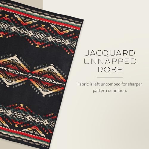Pendleton Jacquard Unnapped Twin Blanket, 64 x 80 in, Heirloom Virgin Wool - color: Bridger Creek, size: Twin (64" x 80")