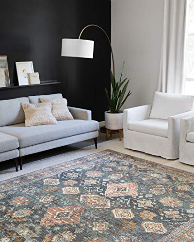 Loloi Skye Sea/Rust 2'-3" x 3'-9" Accent Rug - color: Sea / Rust, size: 2'3" x 3'9" (Rectangular)