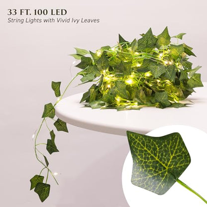 Vine Fairy Lights, 33FT 100 LED Vines String Lights, 8 Modes, 1 Pack - color: IVY, size: 33 ft-100 LED-1 pack