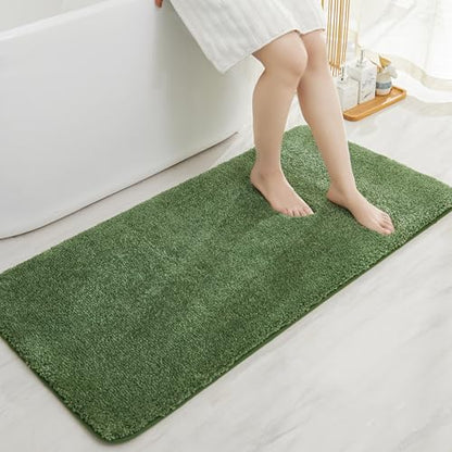 COSYHOMEER Extra Thick Bath Rugs for Bathroom Non Slip Bath Mat 24x48 Green - color: Green, size: 2' X 4' (Rectangular)