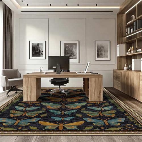 8x10 Area Rug for Living Room Butterfly Rugs Butterflies Insect Machine - color: Butterfly, size: 8' x 10' (Rectangular)