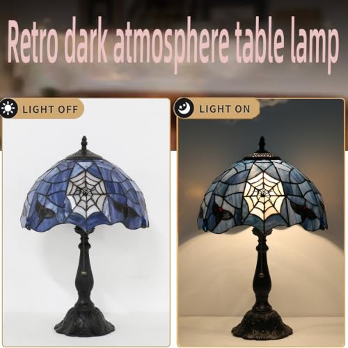 Tiffany Style Table Lamp,Spider Desk Lamp,Gothic Style Stained Glass lamp - color: Spider