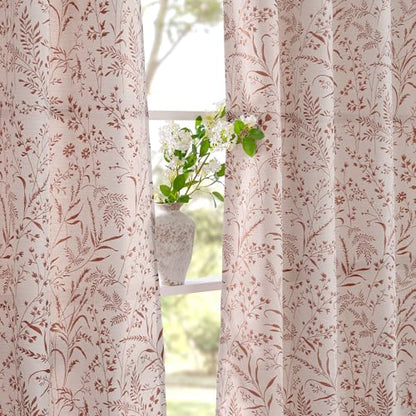 BGment Terracotta Linen Curtains for Living Room 72 Inches Long - color: Terracotta, size: 52"W x 72"L (Pack of 2)
